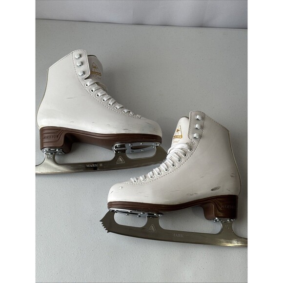 Jackson Excel Figure Ice Skates Mark II 1291 White Kids Size 3.5C - Picture 6 of 16